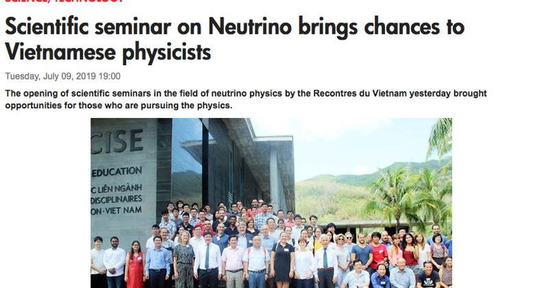 Scientific seminar on Neutrino brings chances to Vietnamese physicists