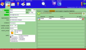 Bizmaker ® Sixoclock: la scheda dei contatti.