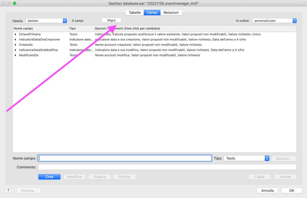 Sincronizzazione dati in FileMaker